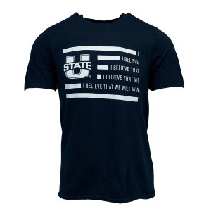 i believe that we will win utah state navy tshirt